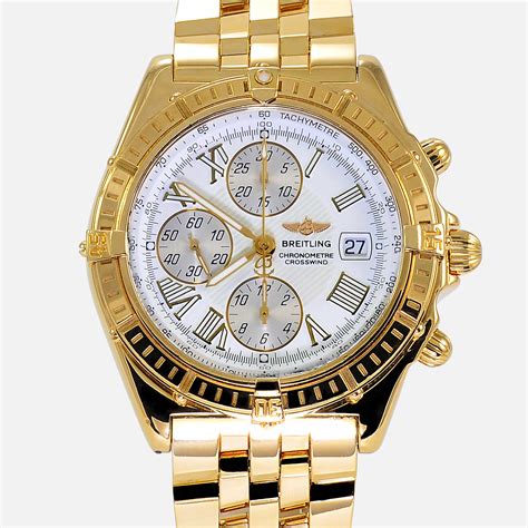 are breitling watches solid gold